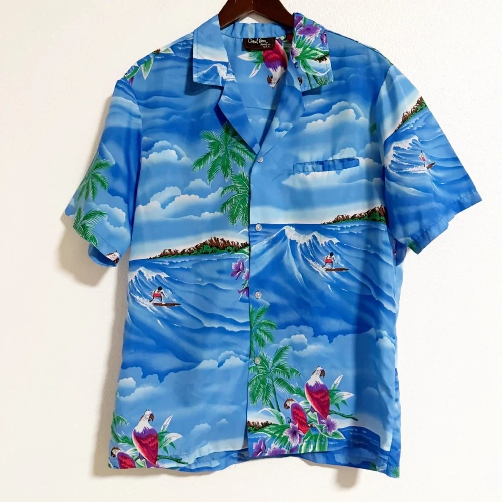 Casual Wear Hawaii Tropical Hawaiian Button Up Camp Shirt